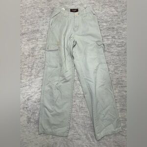 Y2K Angel Wing Cargo Pants Baggy Streetwear Utility Beige Vintage Style